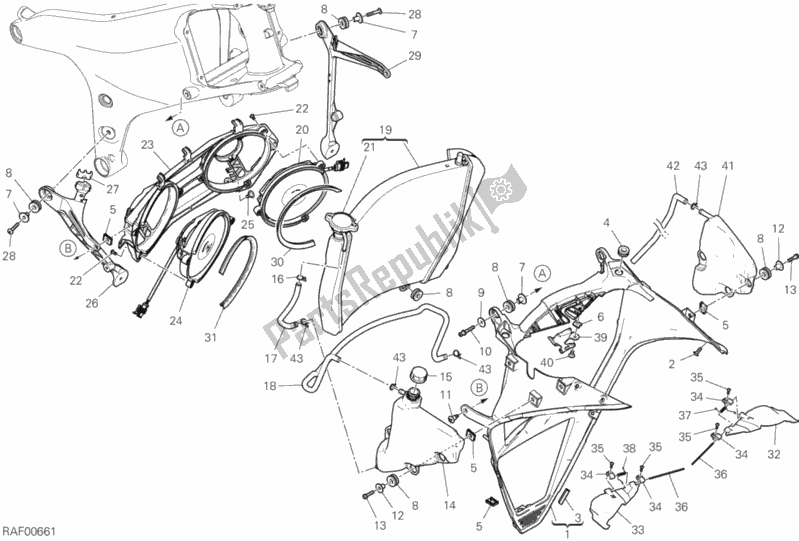 Toutes les pièces pour le Refroidisseur D'eau du Ducati Superbike Panigale V4 R 998 2019